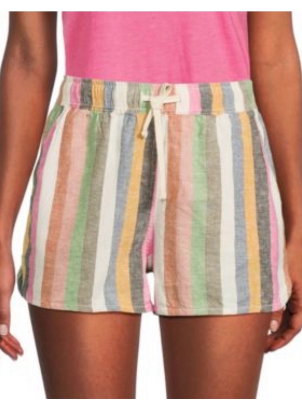 Marine Layer Multi-Color Marine Layer Striped Beach Shorts Hemp Size Medium